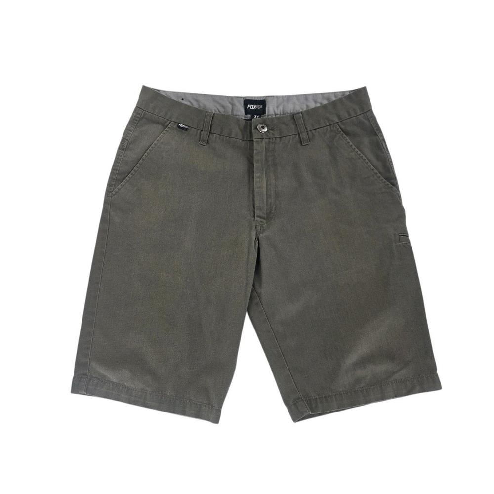 Fox Racing Mens 31x11 Chino Walk Shorts Olive Green Casual Outdoor Twill